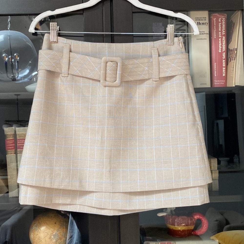 Maje Plaid Skirt